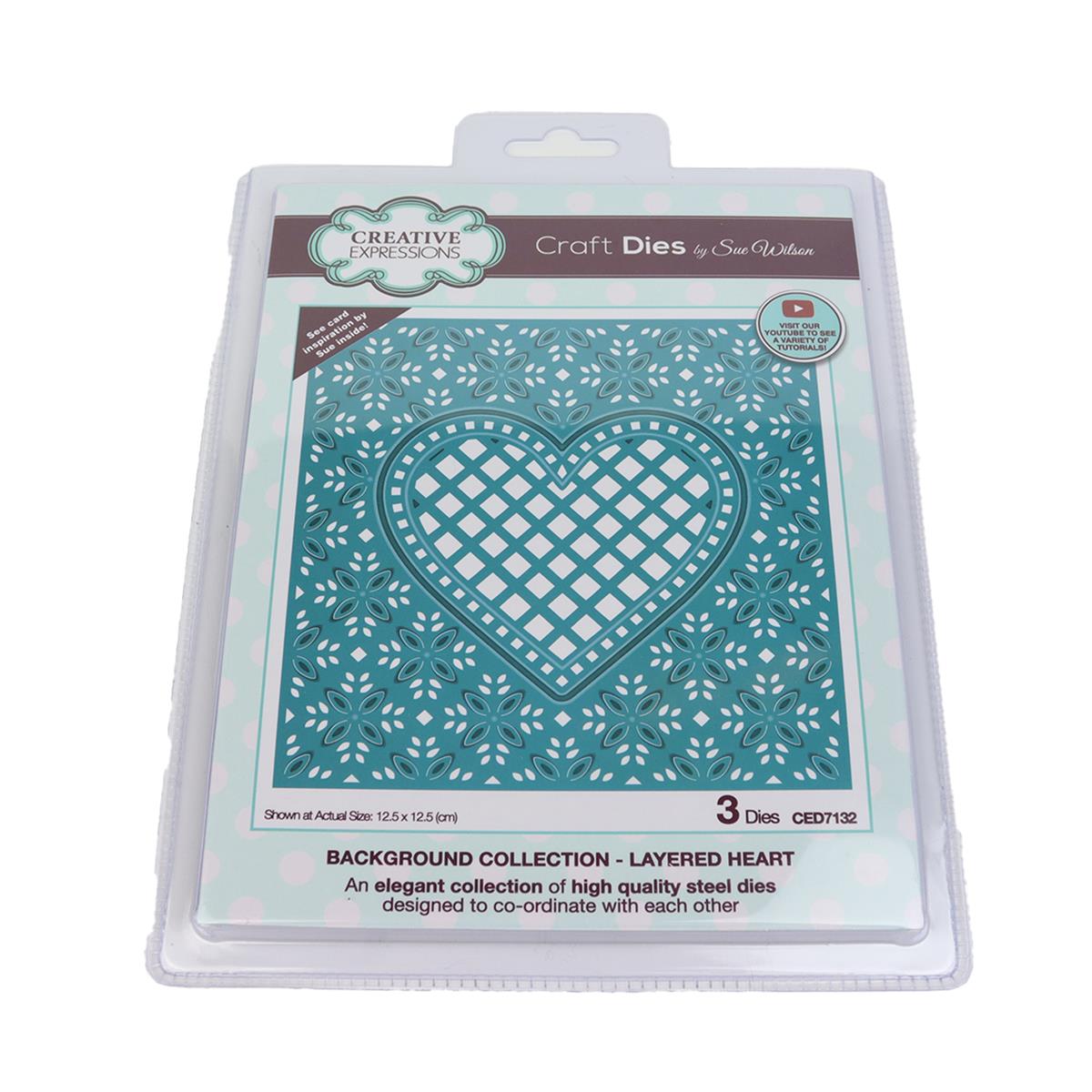 Creative Expressions Sue Wilson Background Collection Layered Heart 