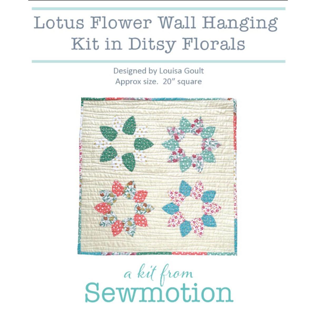 Sew Motion EPP Lotus Flower Ditsy Wall Hanging Kit Instructions