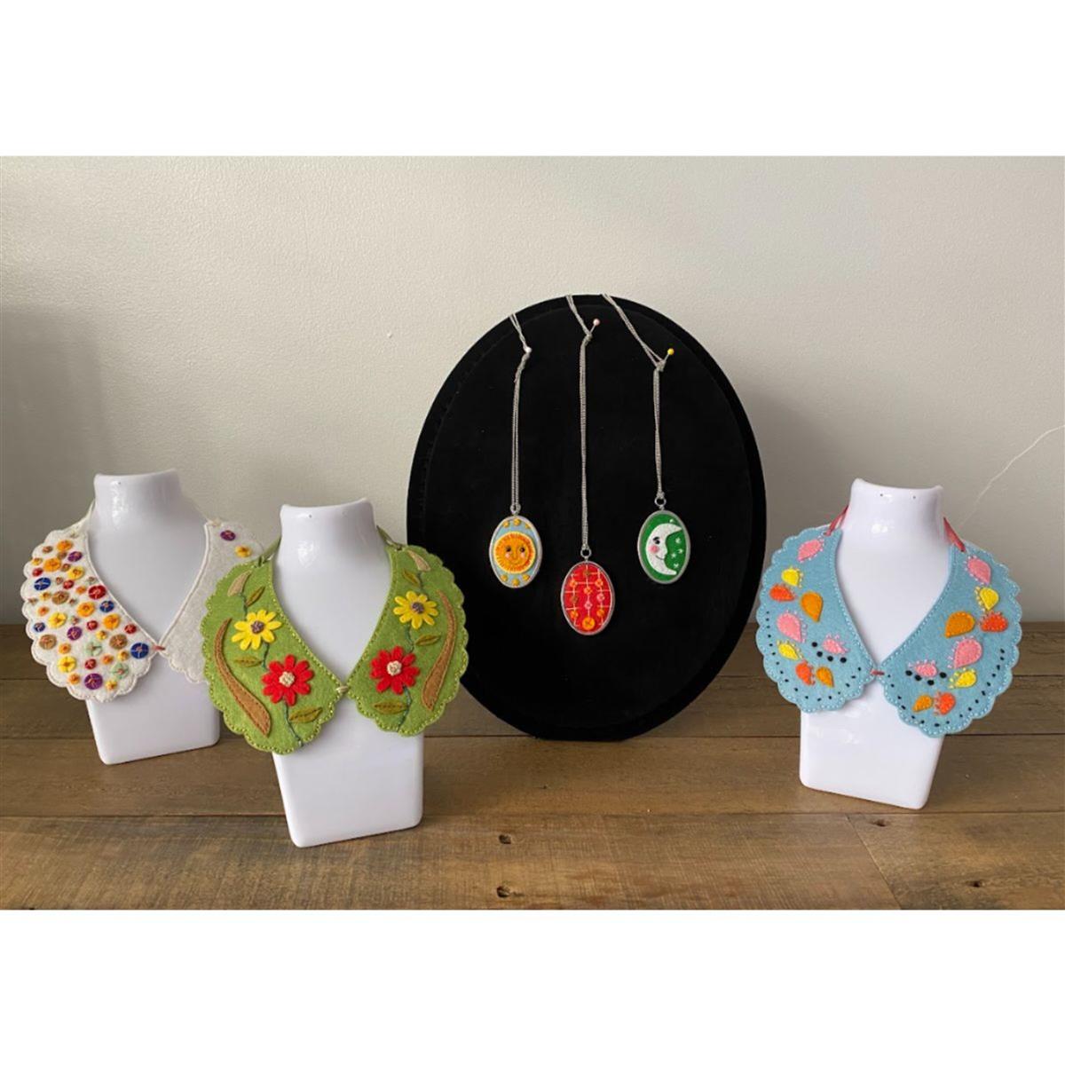 Alison J Reid Felt Collar & Floral Pendant Instructions SewingStreet