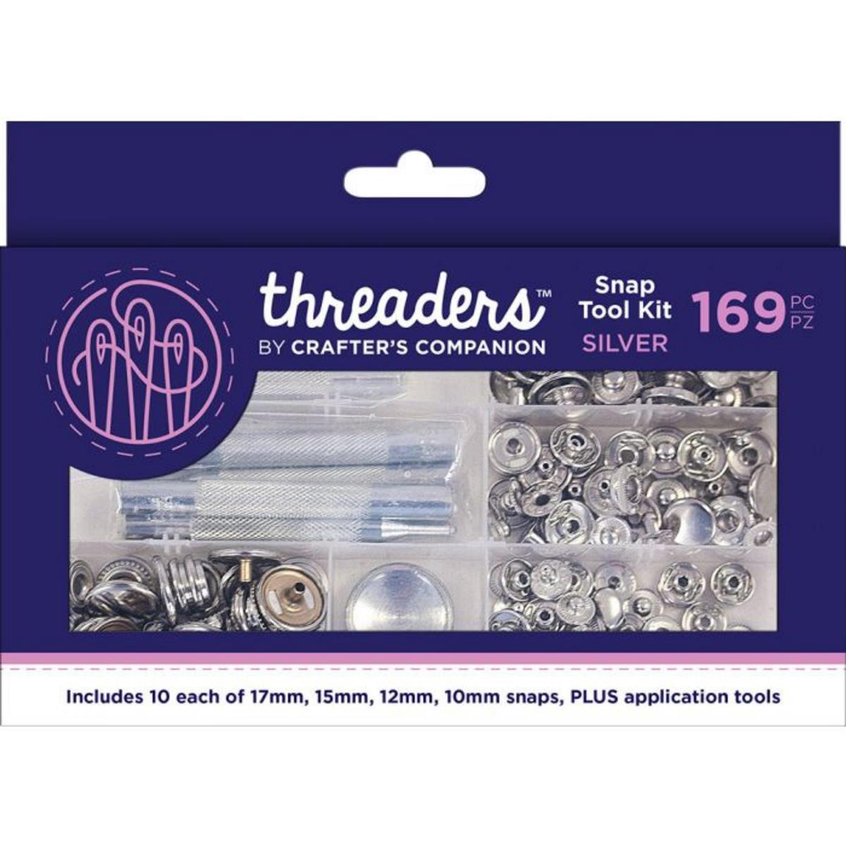 Threaders Snap Tool Kit Silver 169 PCS Save 20 SewingStreet