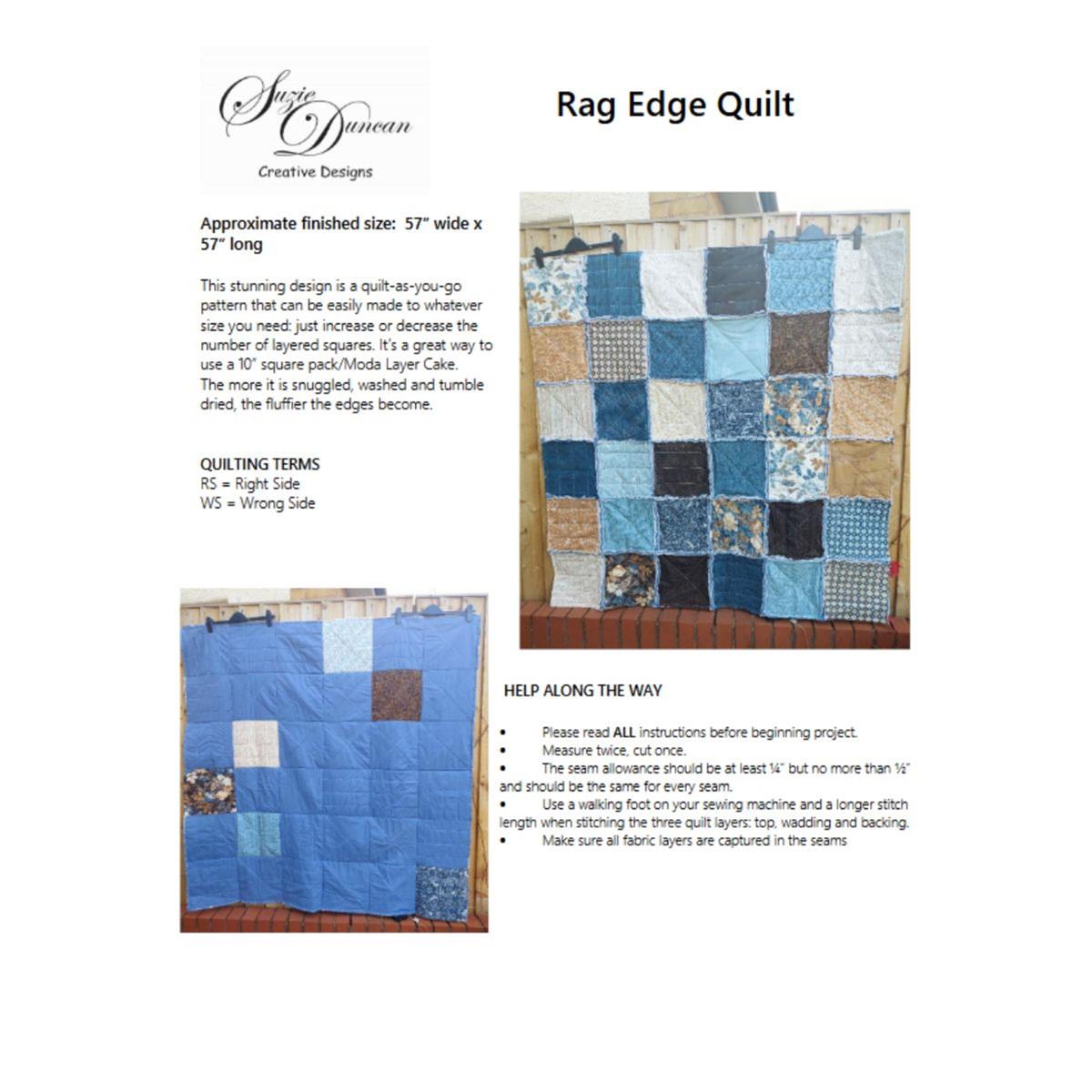 Suzie Duncan 10 Friendly Rag Quilt Instructions SewingStreet