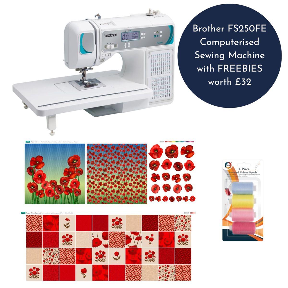 Brother FS250FE Computerised Sewing Machine with FREEBIES worth £32