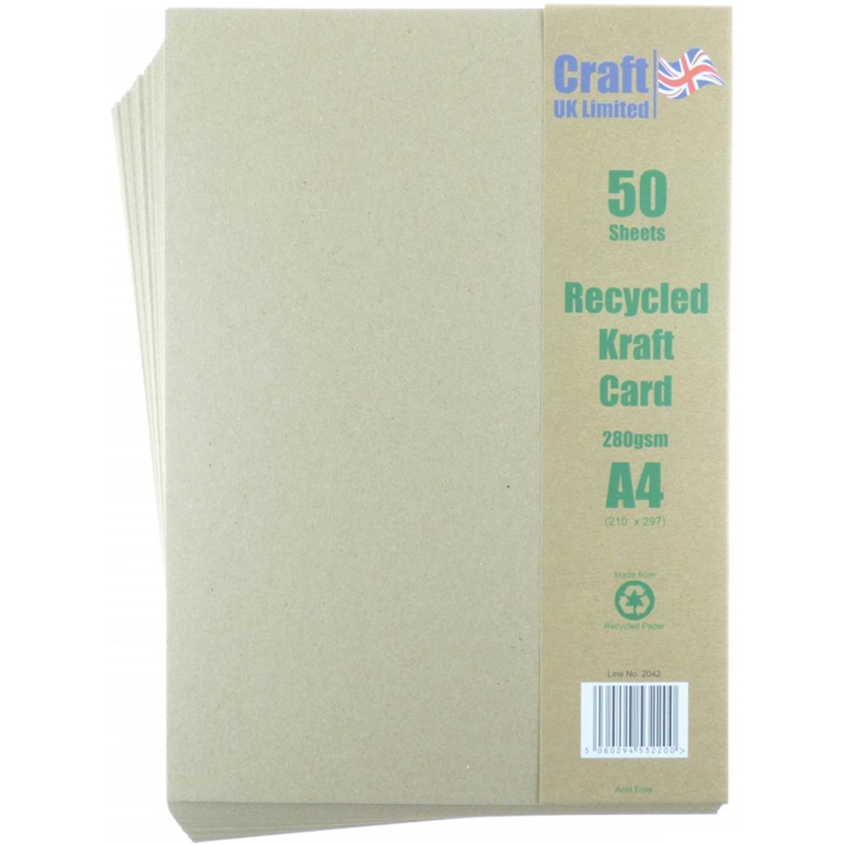 50 sheets of Kraft Card - 280gsm | HobbyMaker