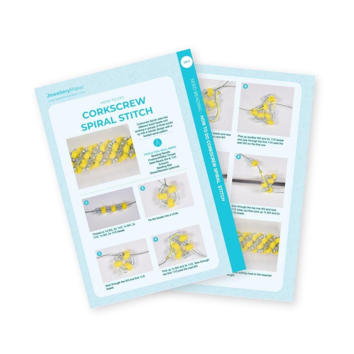 Introduction to Seed Beading How to do a Corkscrew Spiral Downloadable