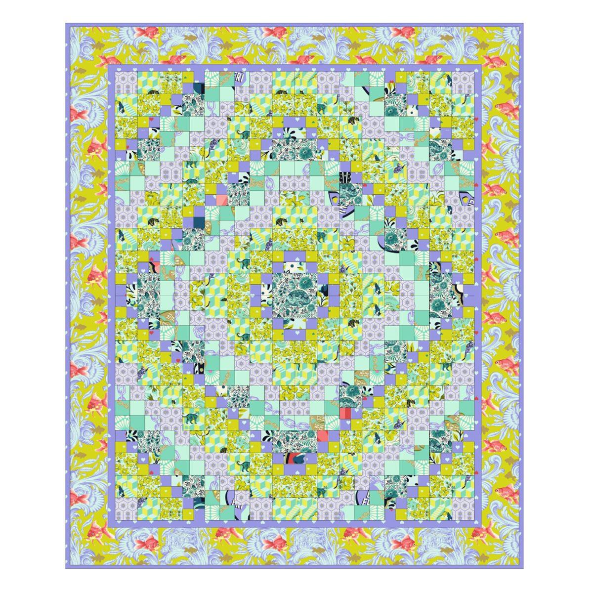 Tula Pink With Besties Green Quilt Kit 156 x 187cm SewingStreet