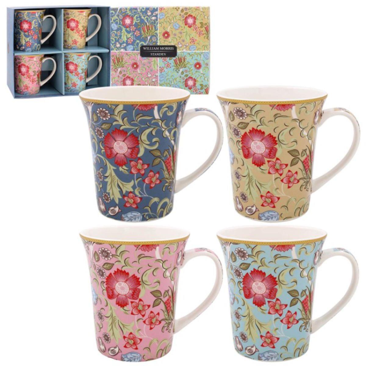 William Morris Standen Mugs Set of 4 | SewingStreet