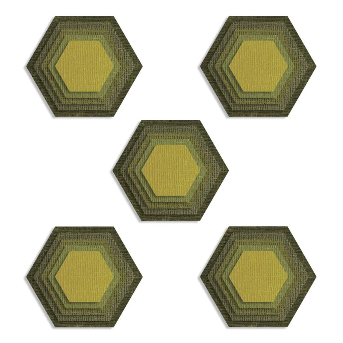 Sizzix Matrice De Découpe Thinlits Set 25 Pcs 664748 Formes Superposables, Triangles De Tim Holtz, Tirangles De Carreaux, Taille Unique