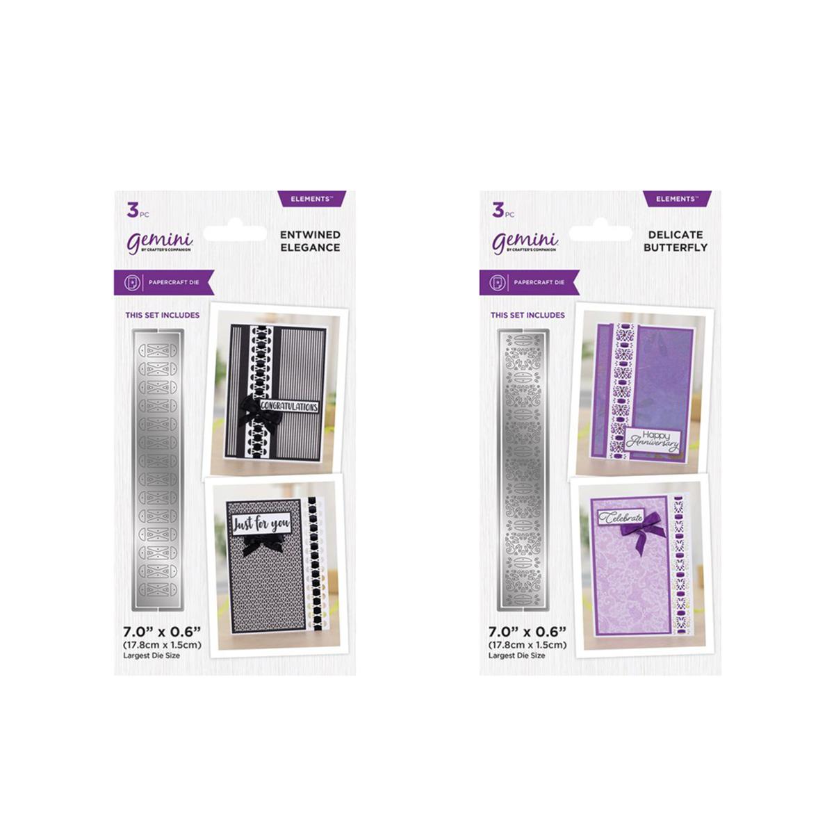 Gemini Ribbon Threading Dies Delicate Butterfly & Entwined Elegance (6