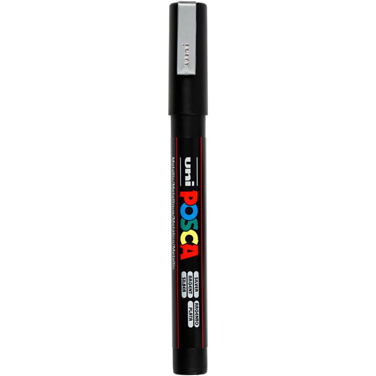 Posca Marker, silver, no. PC-3M, line 0,9-1,3 mm, 1 pc