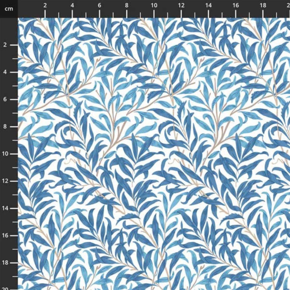 William Morris Wandle Willow Boughs Blue Fabric 0.5m | SewingStreet