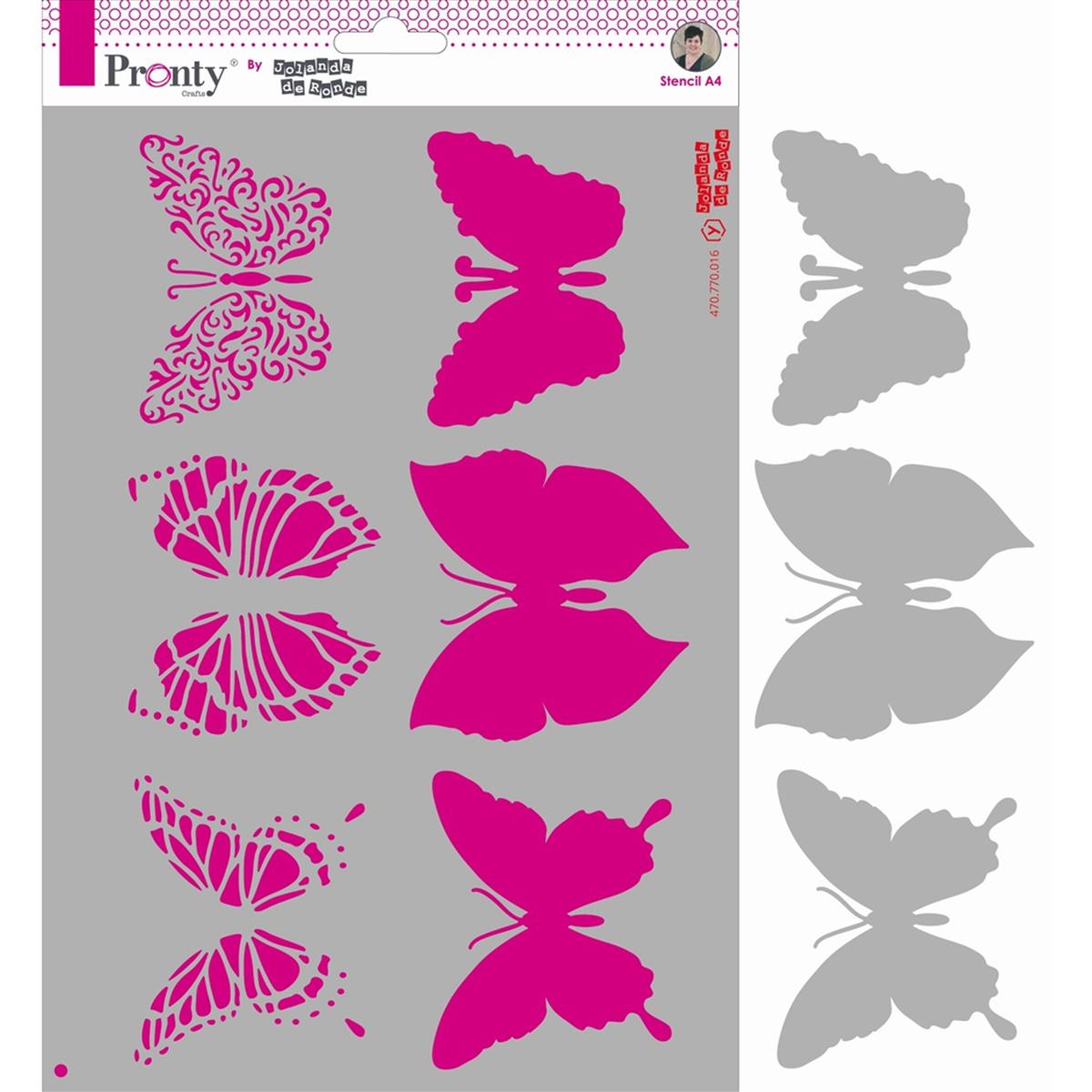 Pronty A4 Butterflies Stencil | HobbyMaker