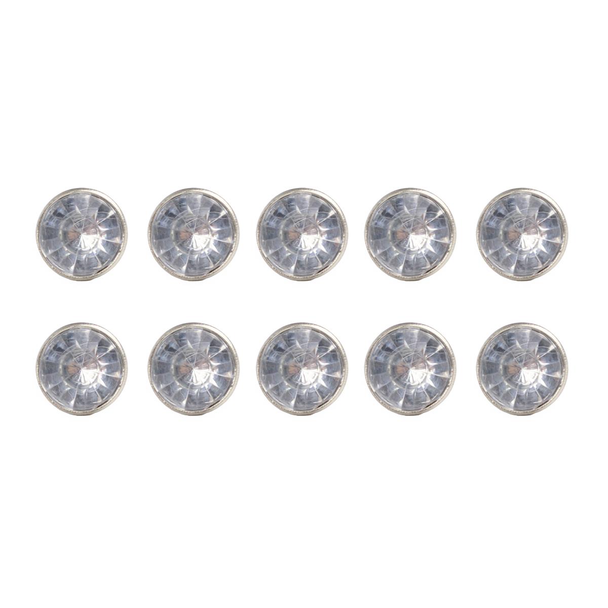 Green Machine 8mm Diamante Rivets with Clear Rhinestone (10 Sets ...