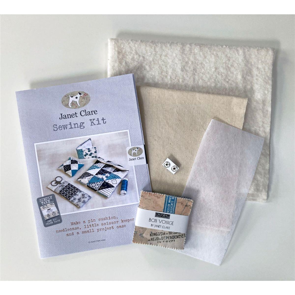 Clare's Sewing Kit Fabric and Pattern Kit Bon Voyage Fabric