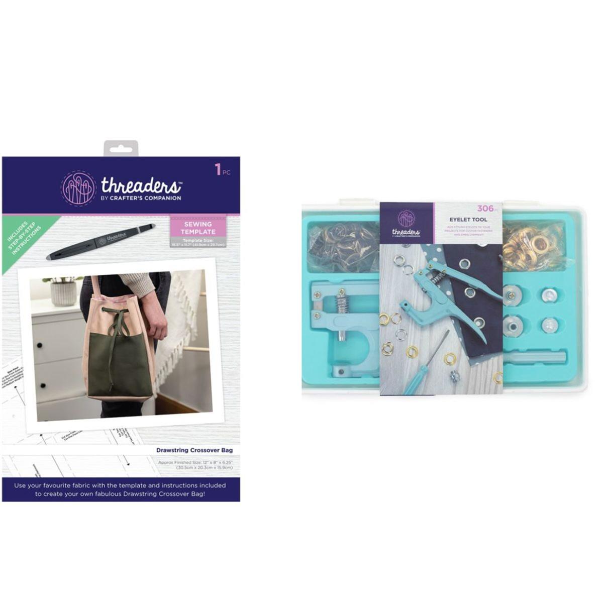 Threaders Bag Making Templates with Eyelet Tool Kit Collection