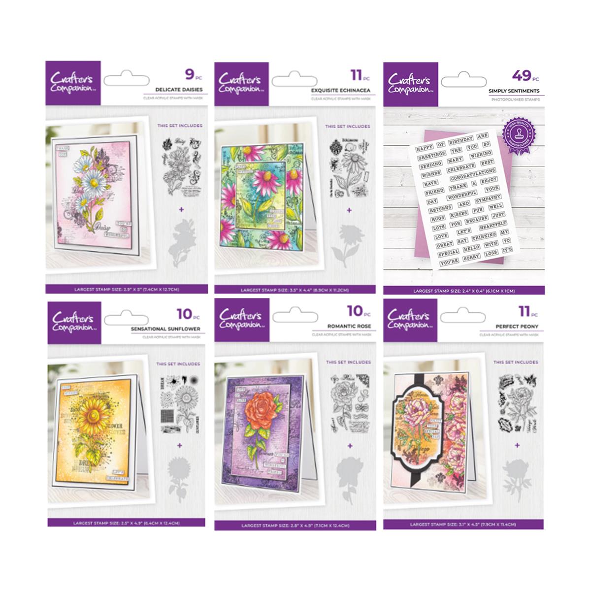 Crafter's Companion Floral Collage Stamps | HobbyMaker