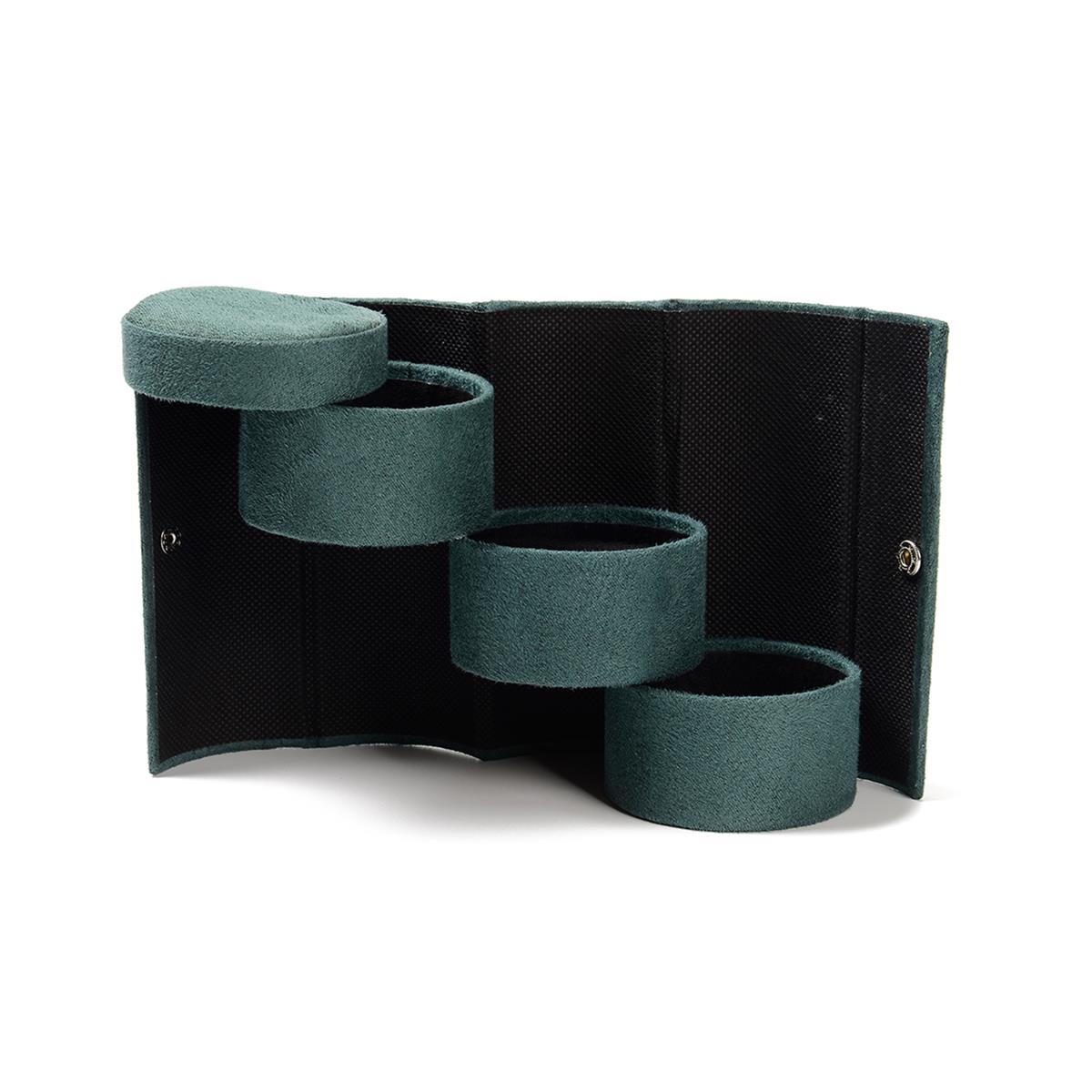 Green Multi-purpose Jewellery Box 3 Tier Travel Roll Up Jewelry Box ...