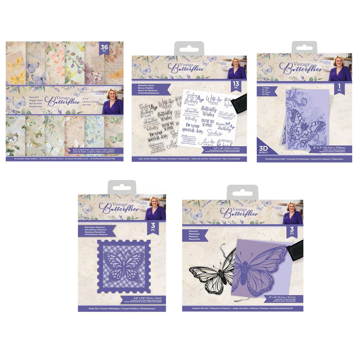 Sara Signature Vintage Butterfly Discovery Bundle (56 Elements ...