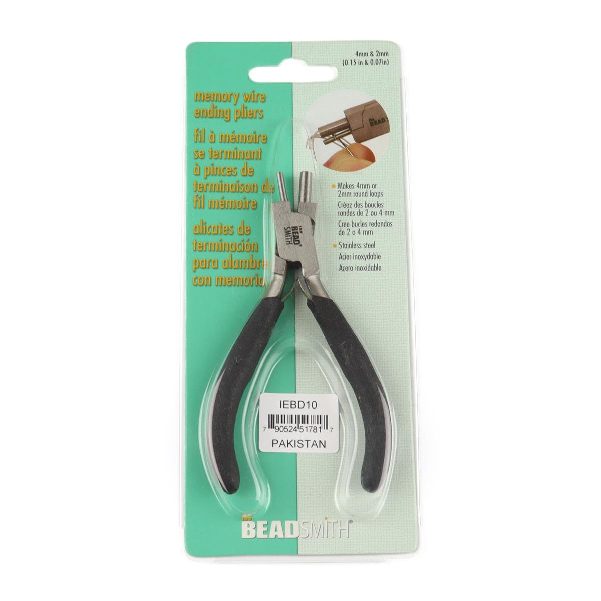 Beadalon Memory Wire Pliers 4mm and 2mm Loops Memory Wire