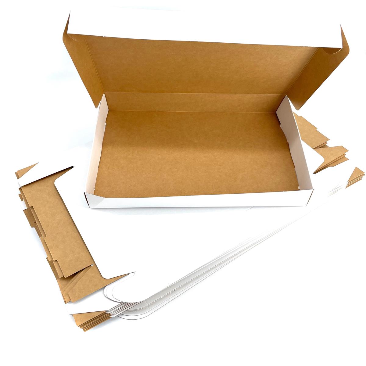 A4 Flat pack Storage boxes White Pack of 20 HobbyMaker