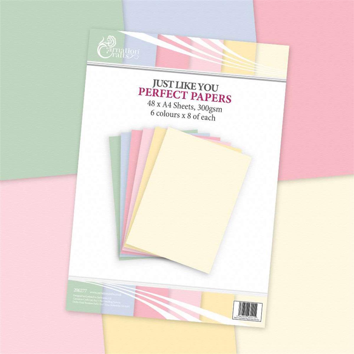 Carnation Crafts Just Like You A4 Perfect Papers 300gsm 48 sheets ...