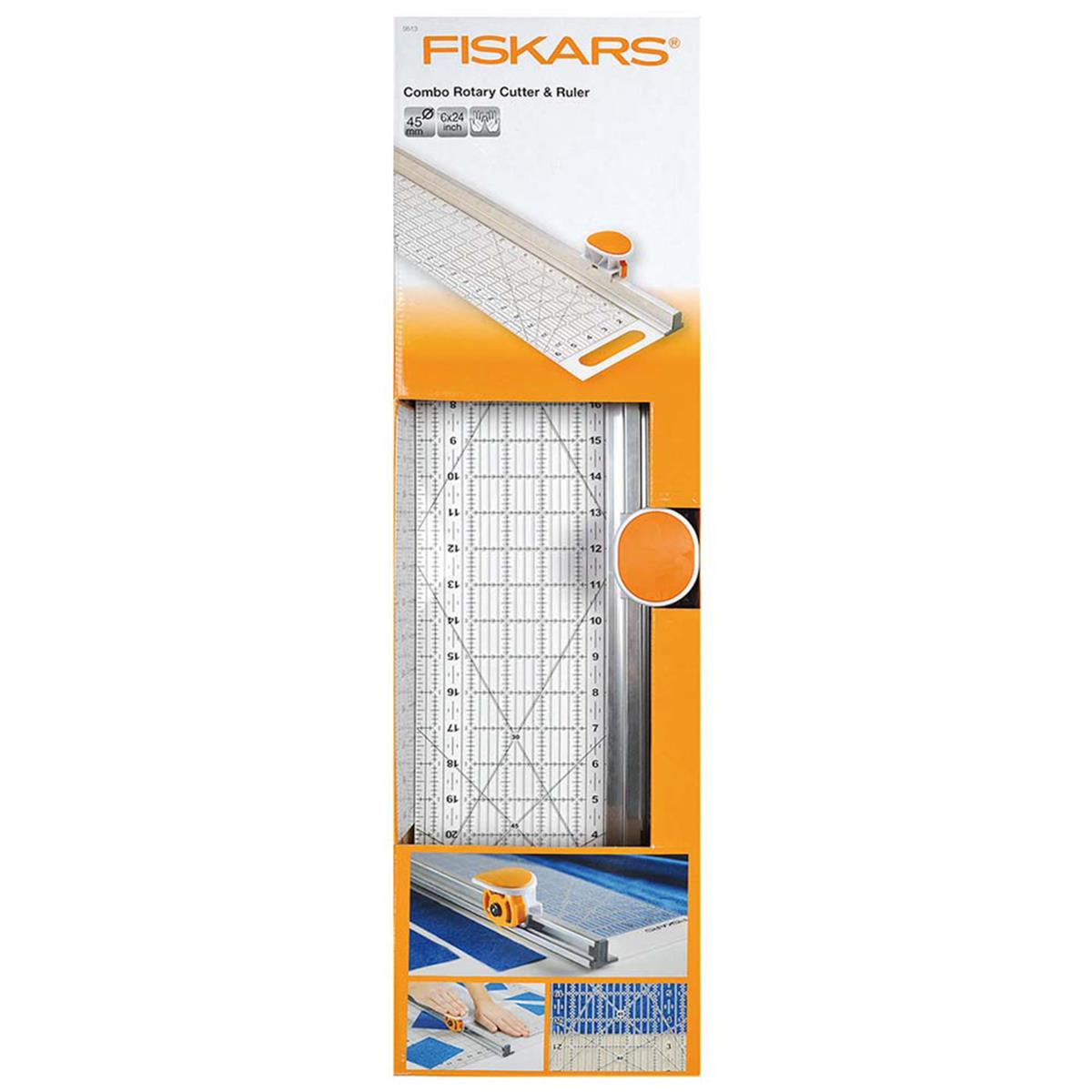 Fiskars 45mm Rotary Cutter & Ruler Combo 6 x 24 HobbyMaker