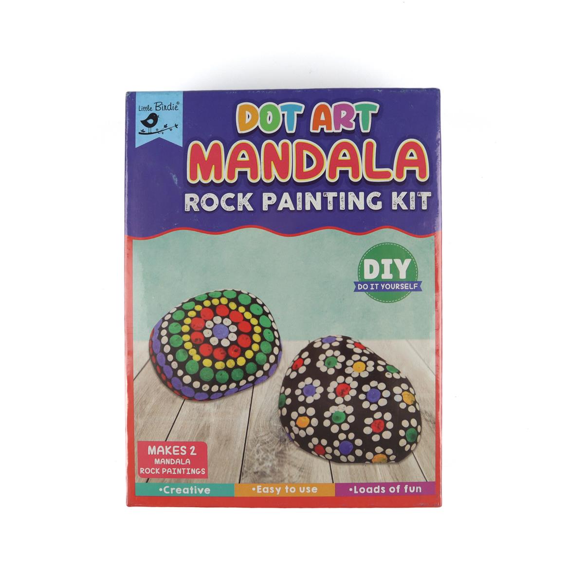Little Birdie. DIY Dot Art Mandala Rock Painting Kit.