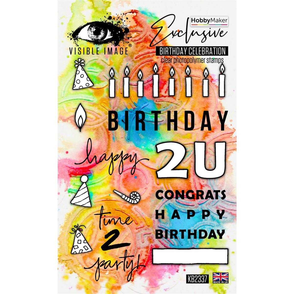 HobbyMaker Exclusive - Visible Image Birthday Celebration Stamp Set ...