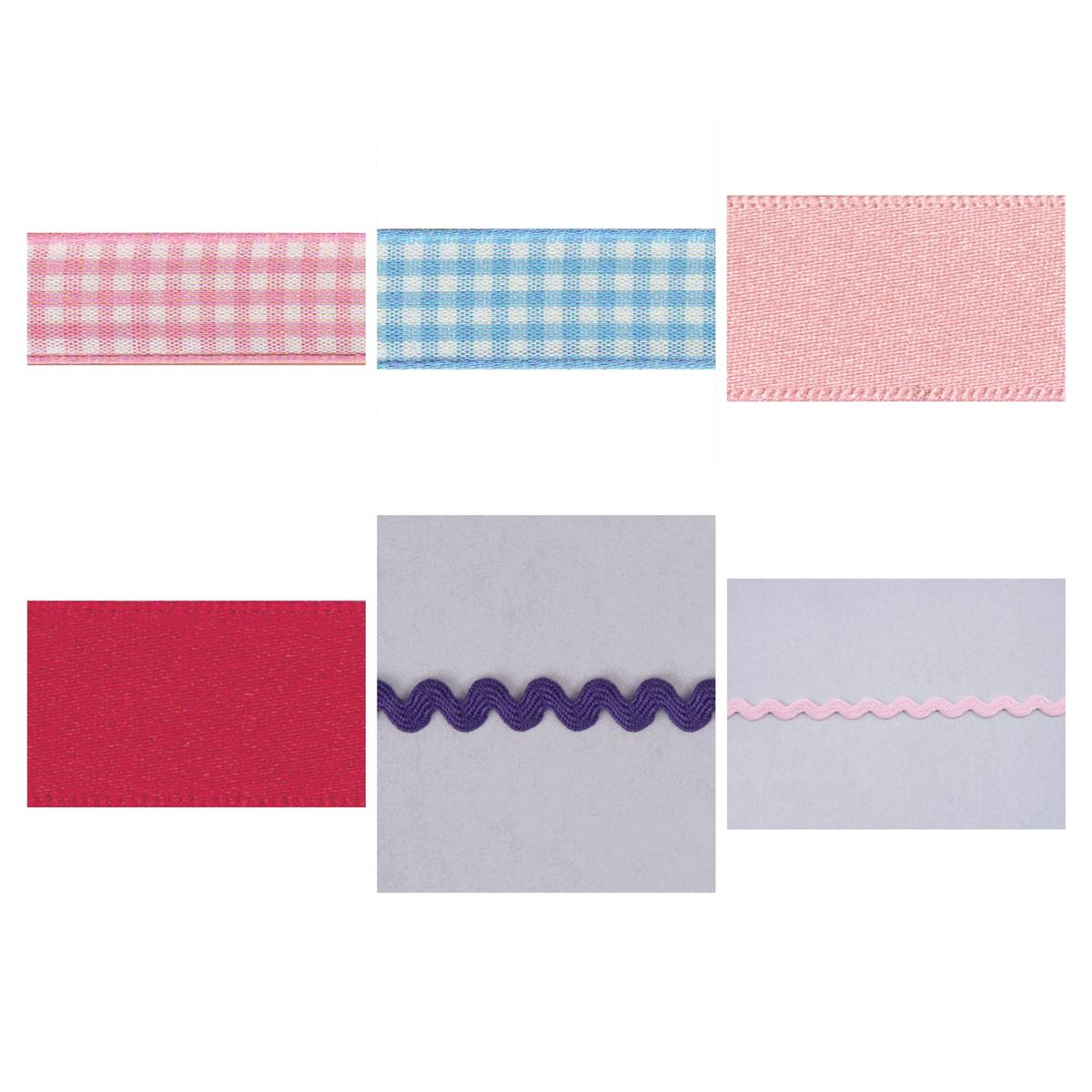 Ribbon & Ric Rac Trimmings Bundle: (6pcs) | SewingStreet