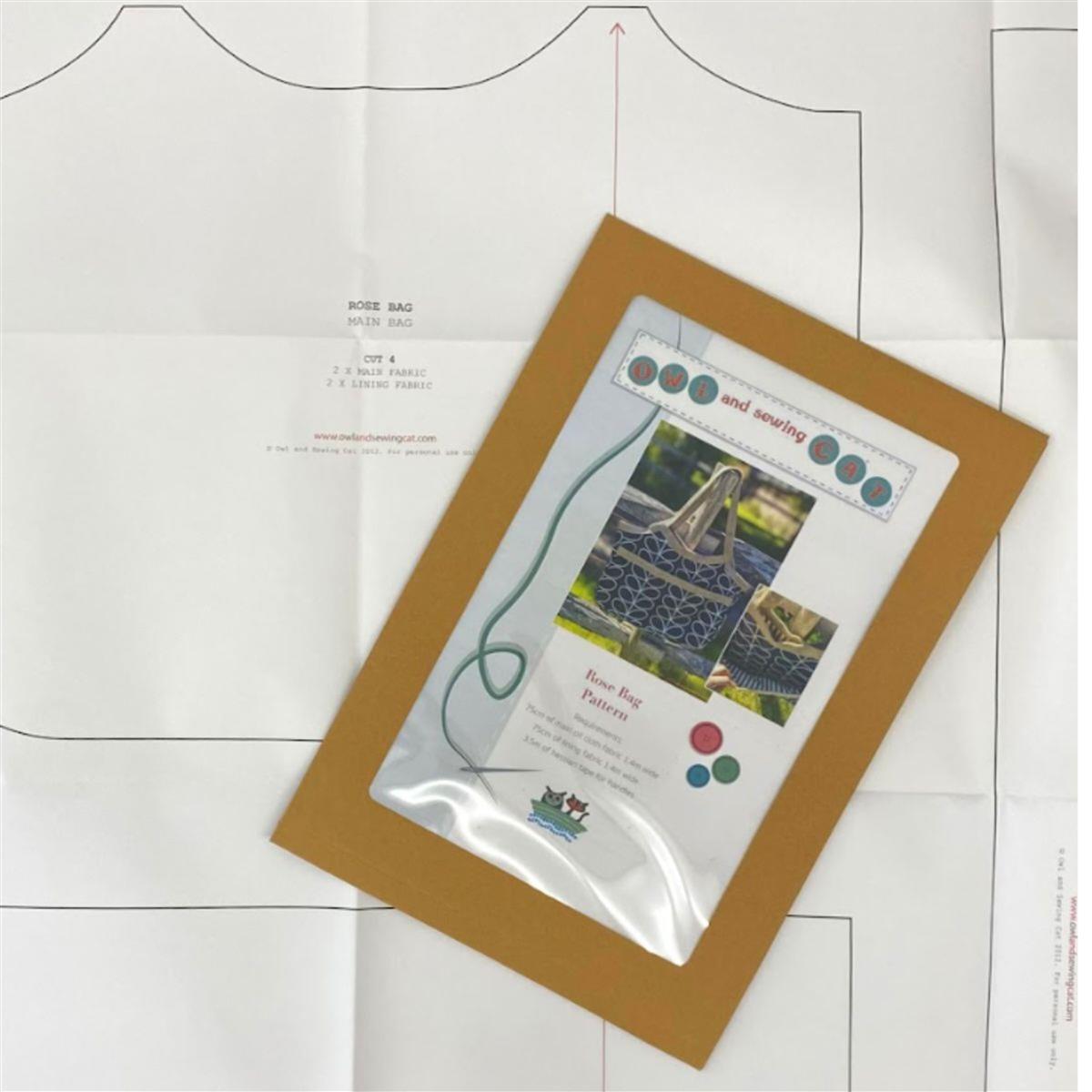 Owl & Sewing Cat Rose Day Bag Pattern SewingStreet