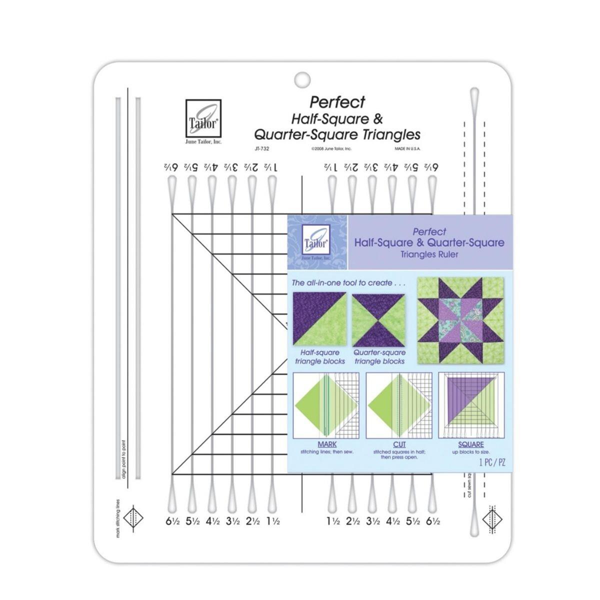 Half-Square & Quarter-Square Triangles Ruler | SewingStreet