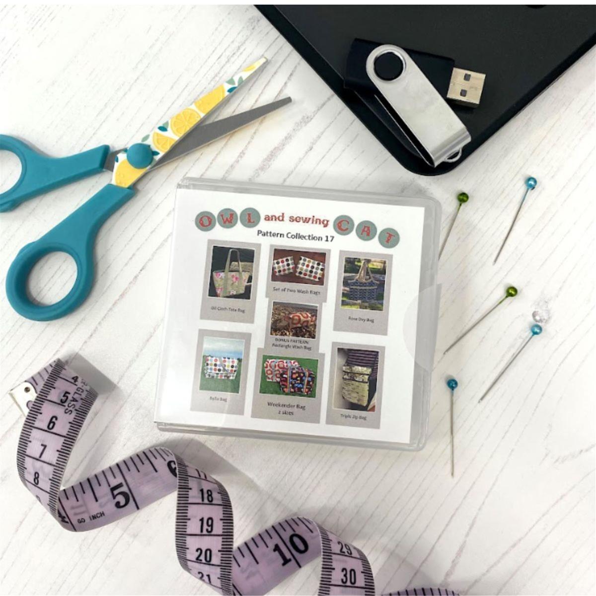 Owl & Sewing Cat Collection 17 USB Oil Cloth Collection (all 7 Patterns