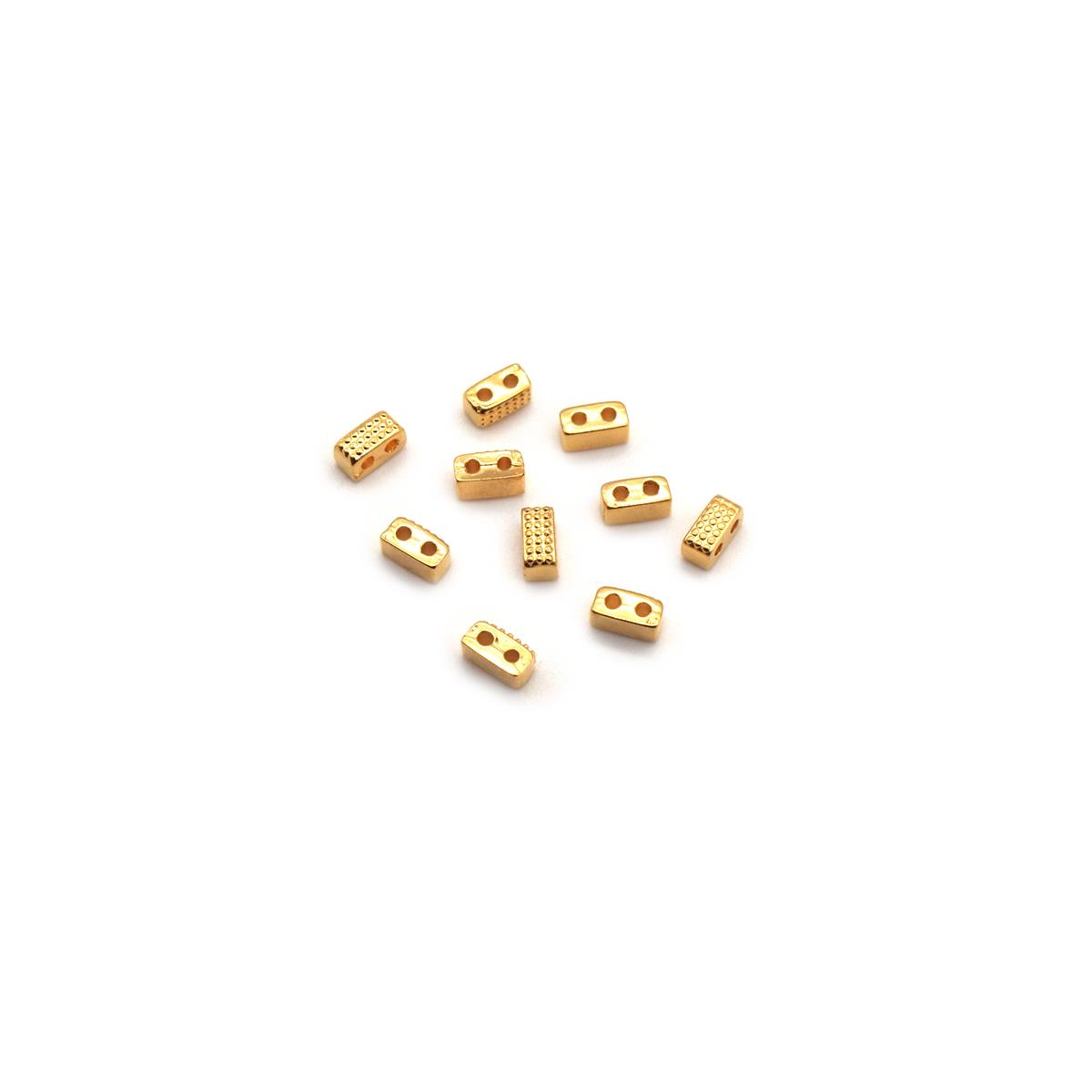Cymbal Marathi Tila Bead Sub 24K Gold Plated (10pk) JewelleryMaker