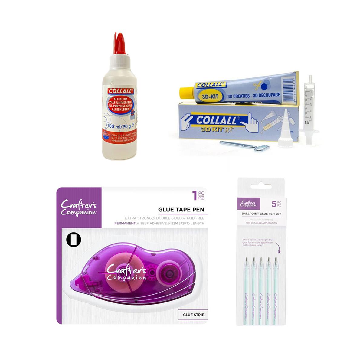 Crafter's Companion Essential 6 Bottle Glue Collection - All