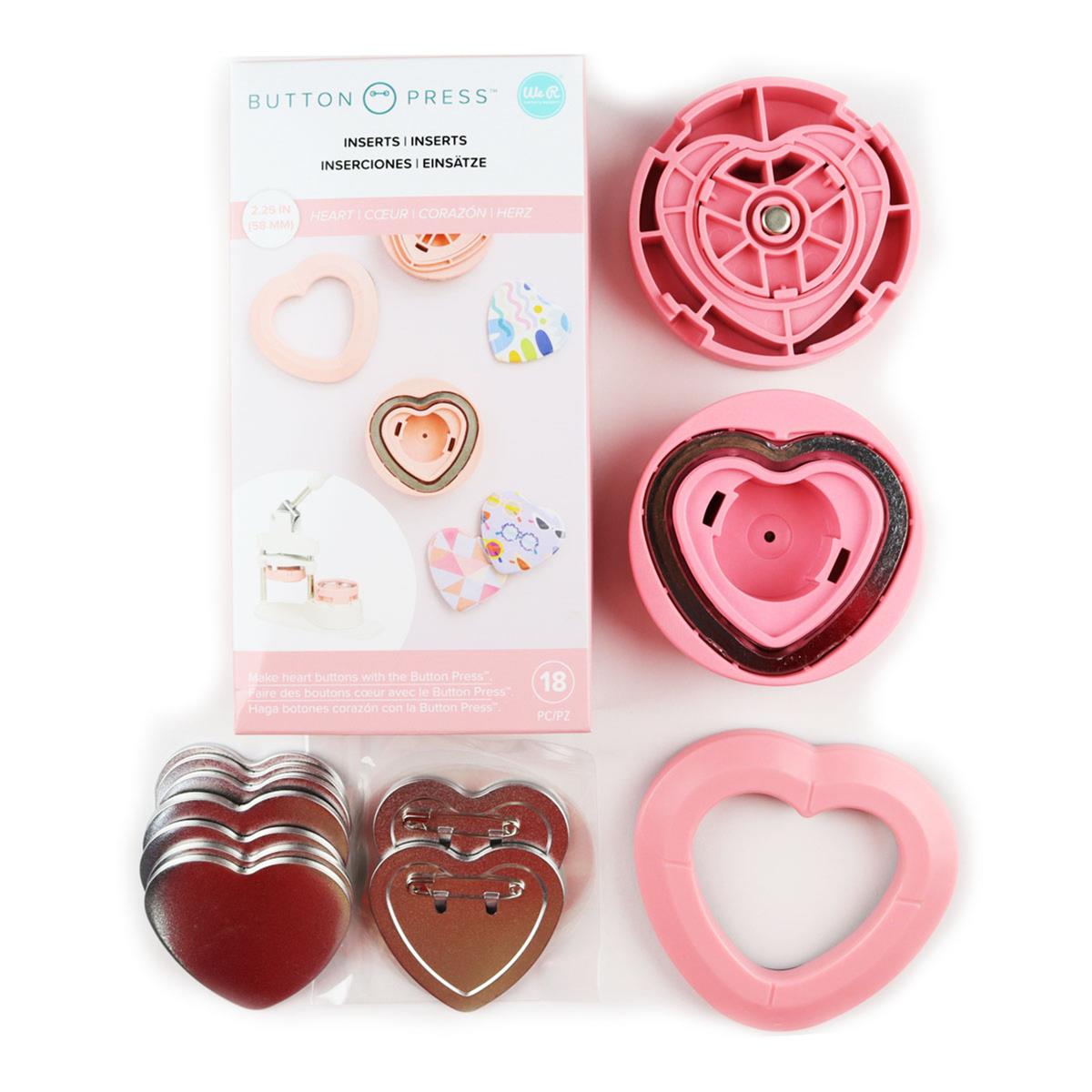 We R Makers Button Press with Heart Insert