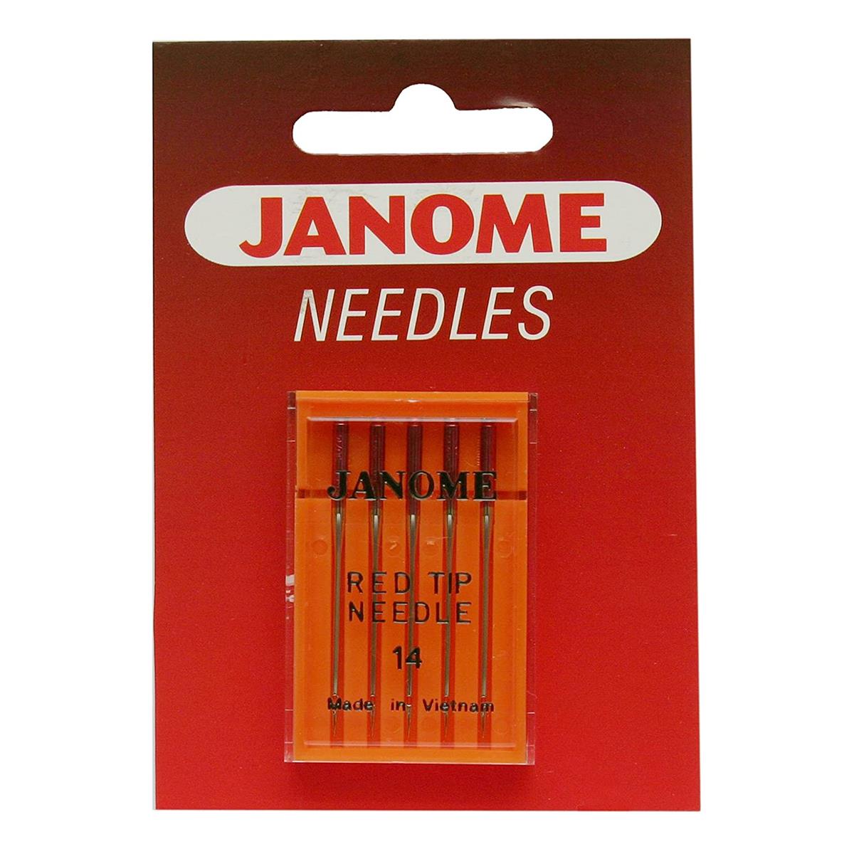 Janome Elna Red Tipped Needles Size 14/90 (Pack of 5) SewingStreet