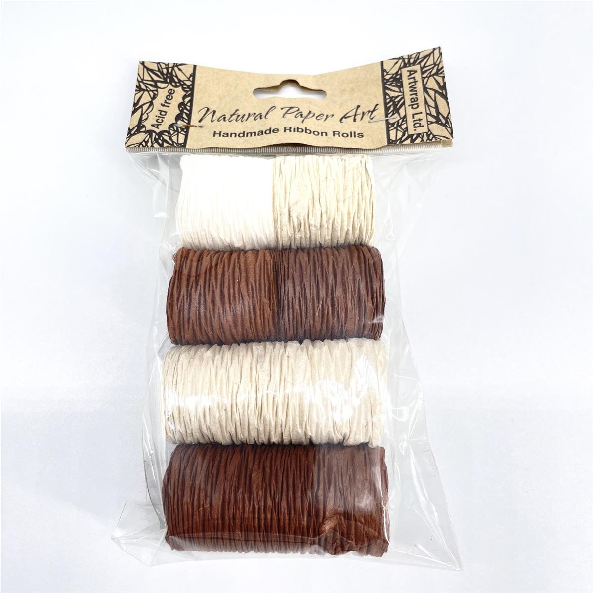 MULBERRY PAPER HANDMADE RIBBON ROLLS PACK 3, A selection of