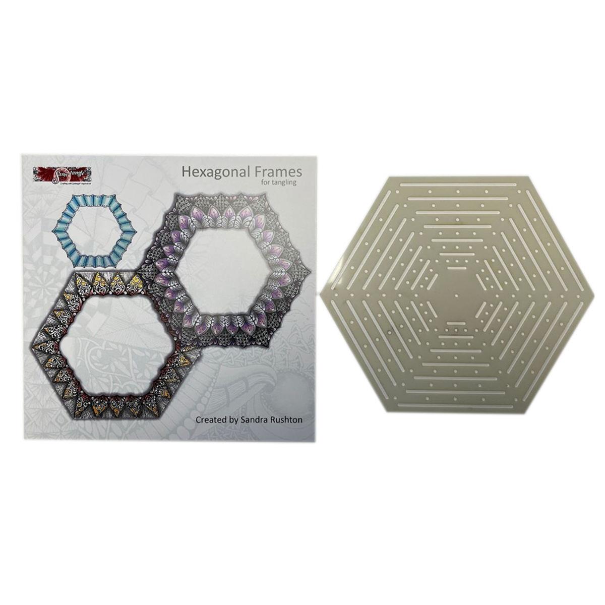 Sanntangle Hexagon Frame Stencil HobbyMaker
