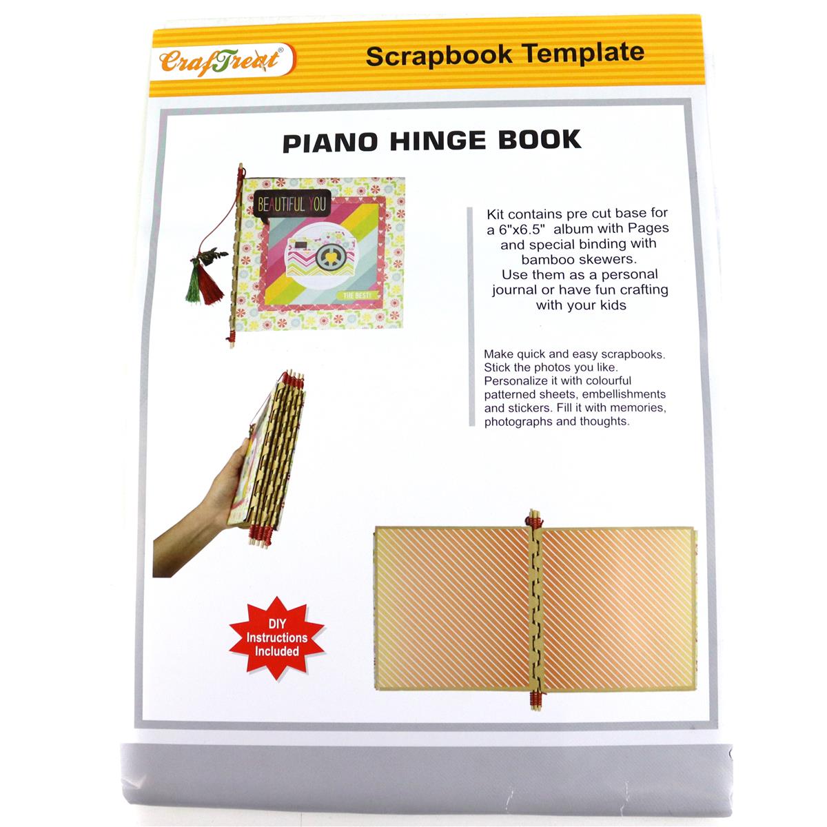 Craftreat. Piano Hinge Scrapbook, Scrapbook template kit with