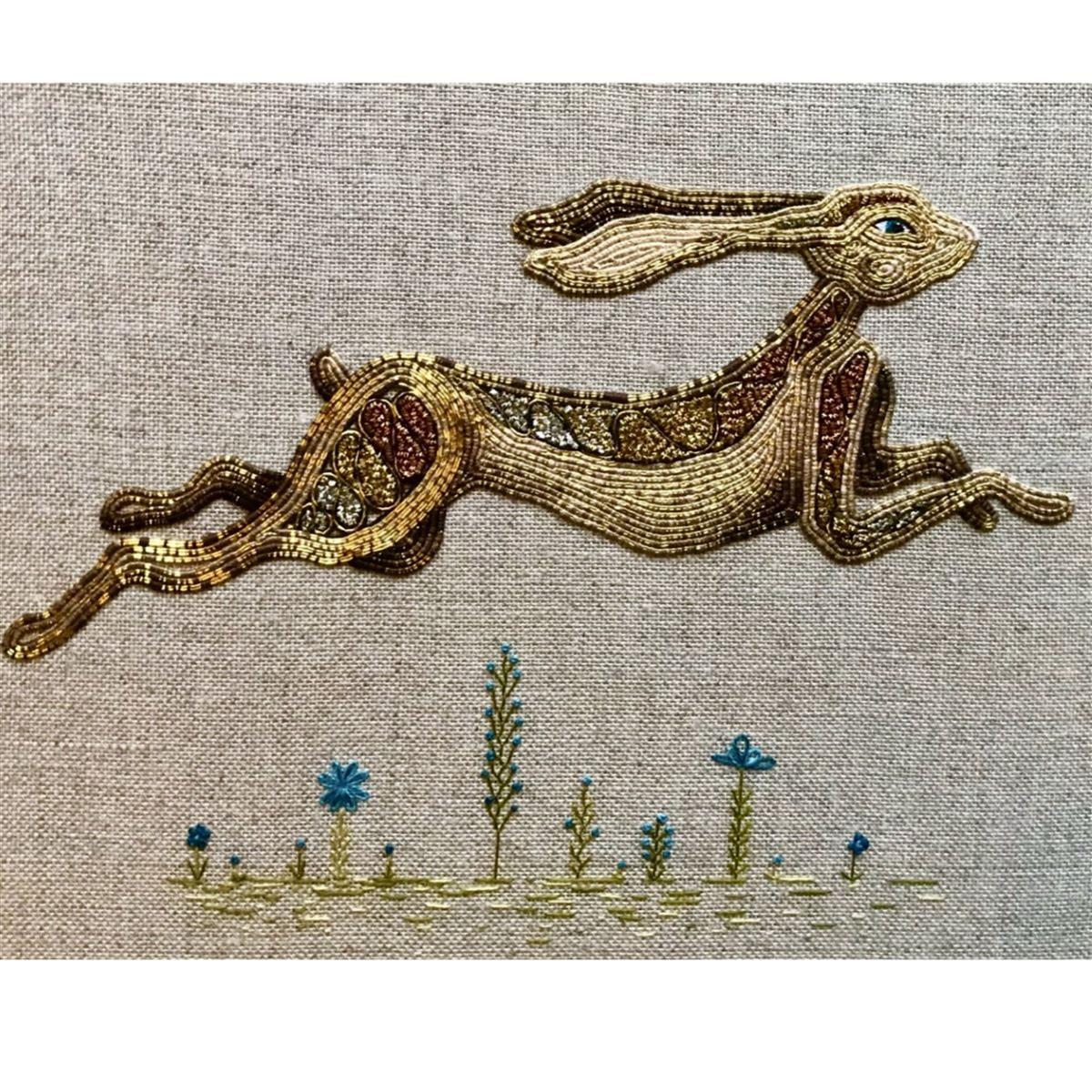Helen McCook Or Nue Hare 'Fleeting Freedom' Goldwork Kit