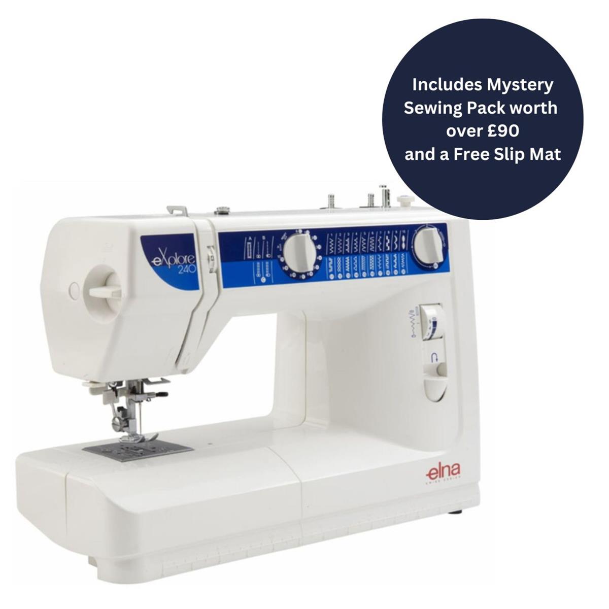 Elna eXplore 240 Sewing Machine & Mystery Sewing Pack Worth Over £90