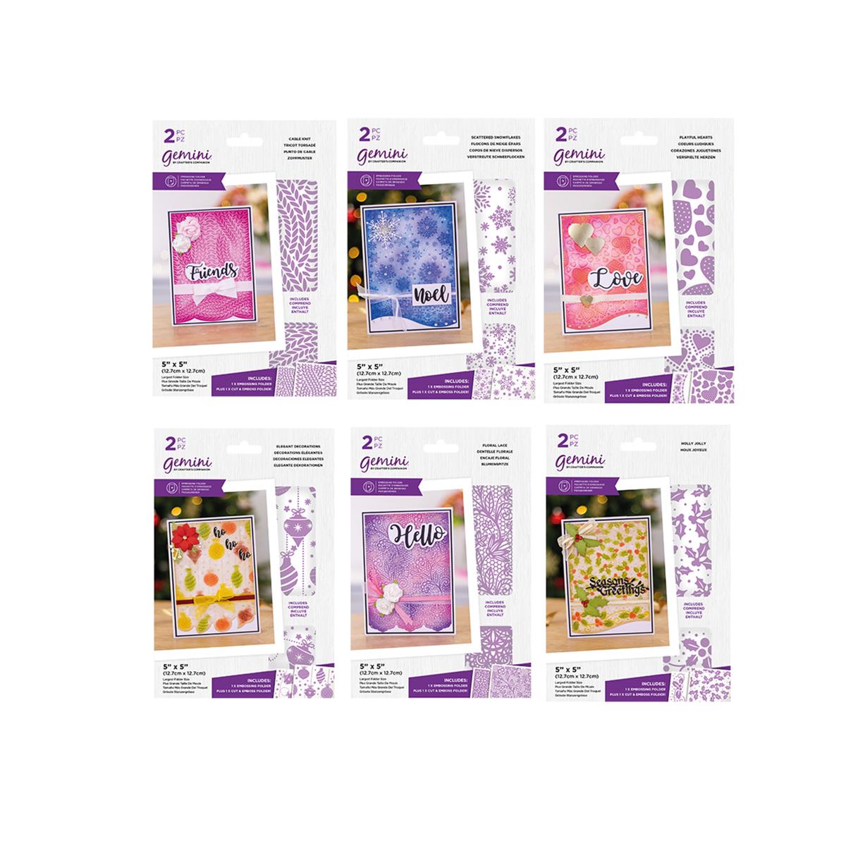 Gemini Embossing Folder Duo 12PC Collection HobbyMaker