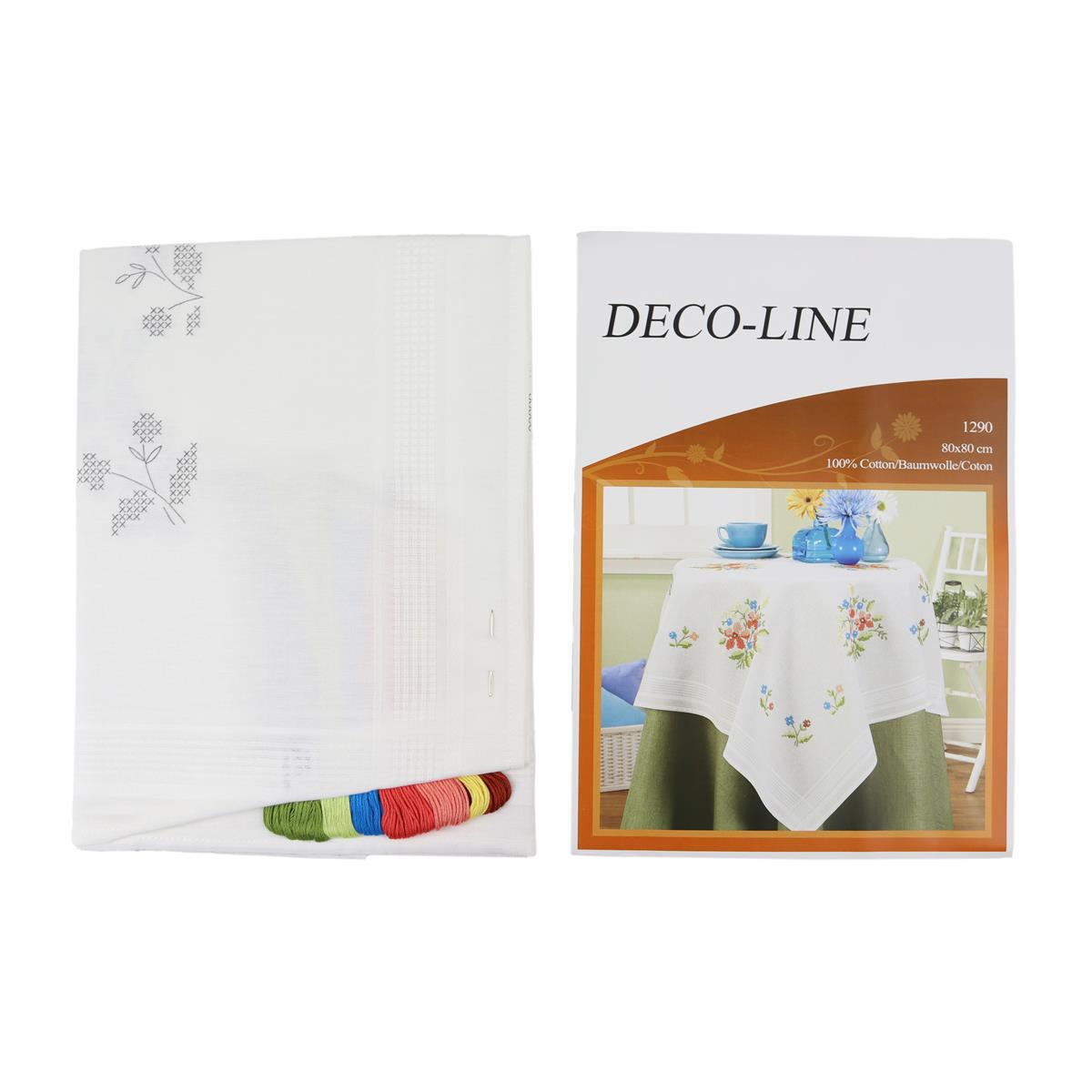 Beijer. Cross Stitch Tablecloth Kit. 80x80cm. Floral Spray HobbyMaker