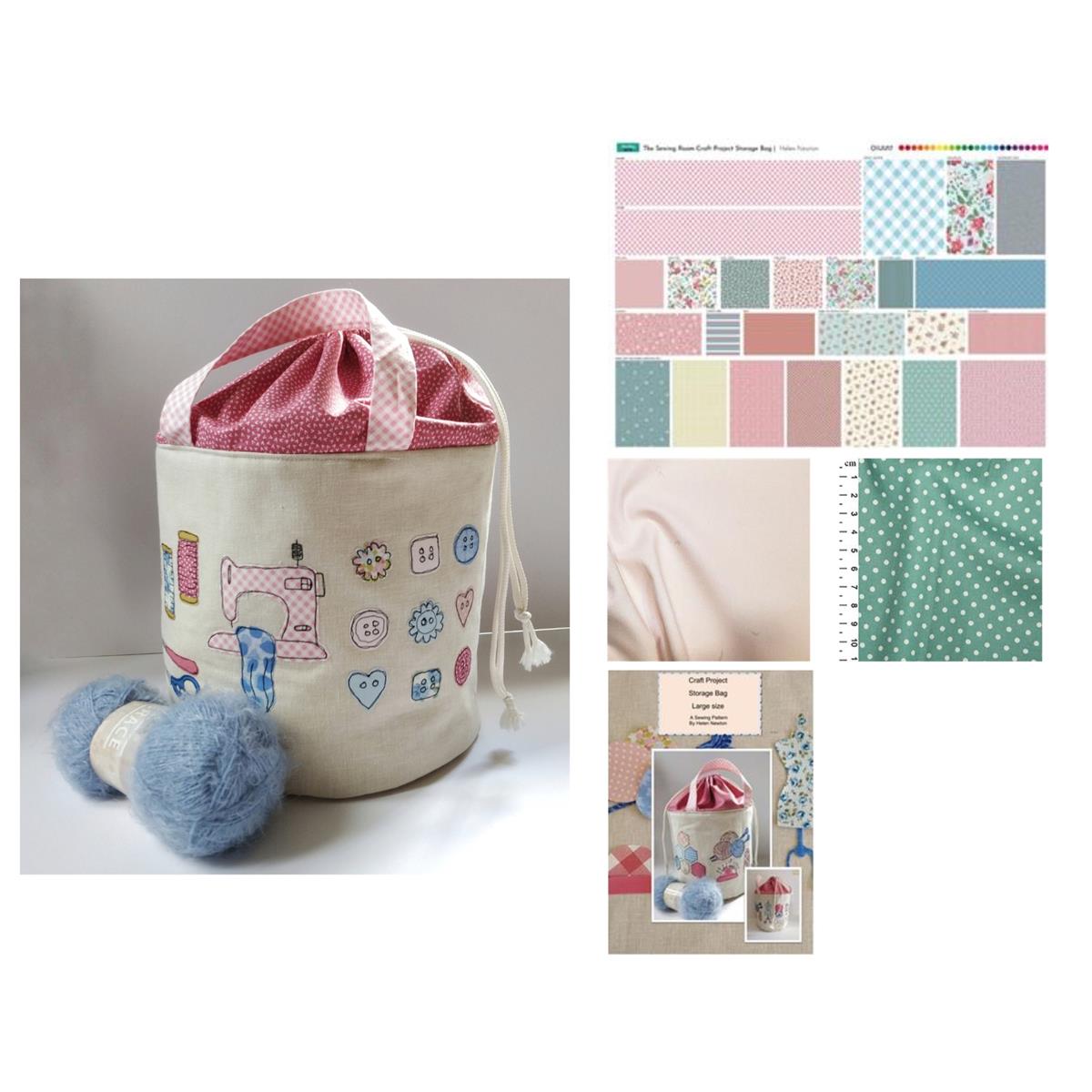 Helen Newton's Green Craft Storage Bag Kit Instructions, Fabric Panel