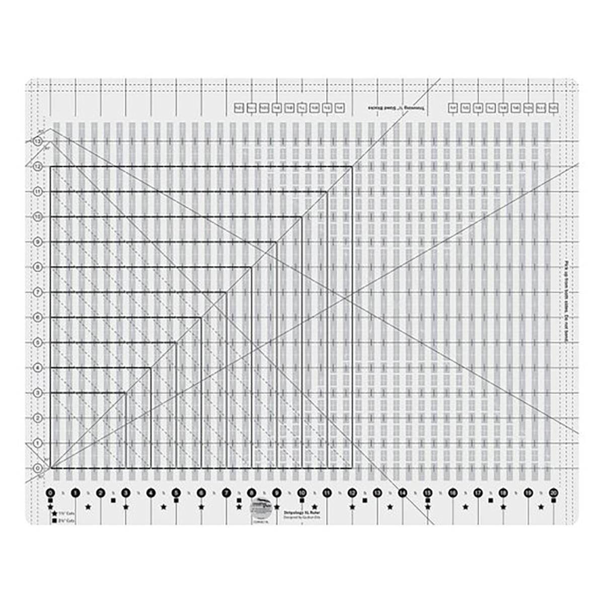 Creative Grids Non-Slip Stripology XL Ruler By Gudrun Erla