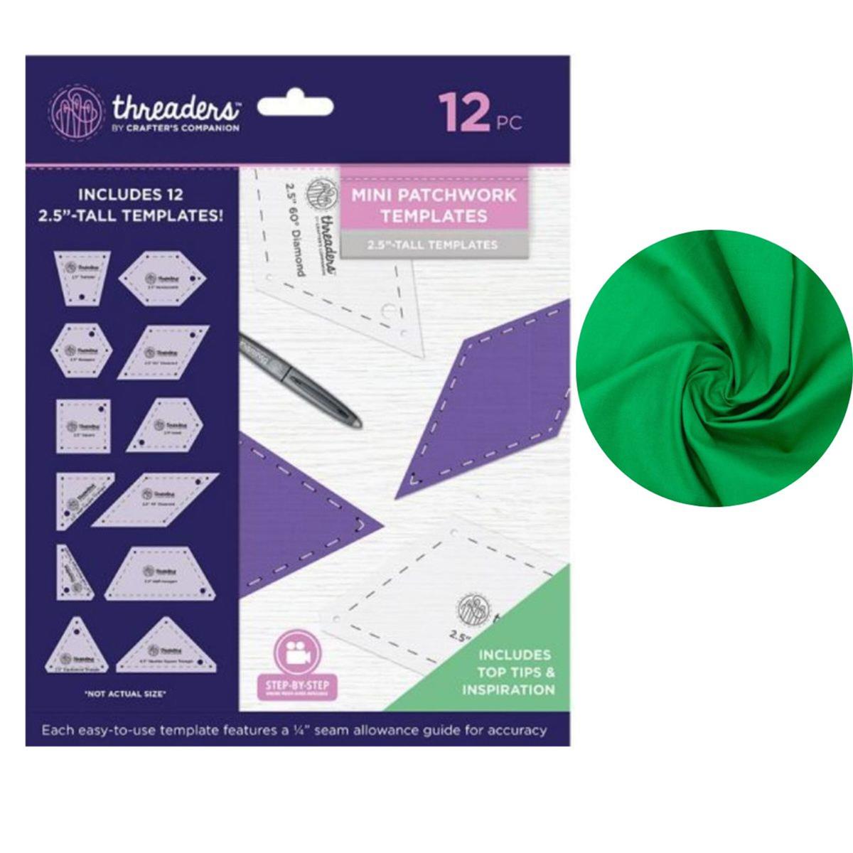 Threaders Mini Patchwork Templates with Fabric Collection SewingStreet