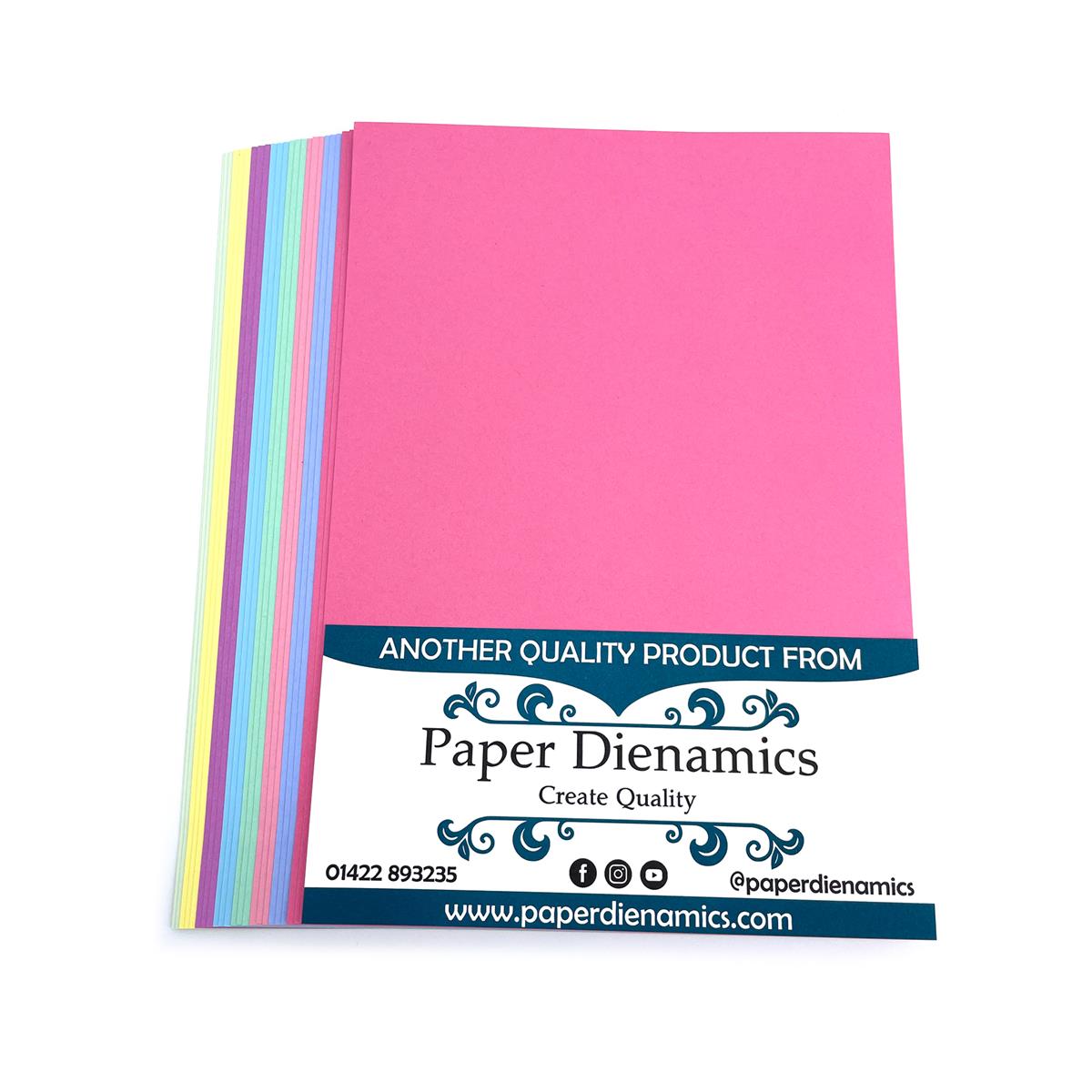 CORE BY PAPER DIENAMICS Pastel card collection, 8 Colours, 3 Of each, 24 Sheets. 24gsm