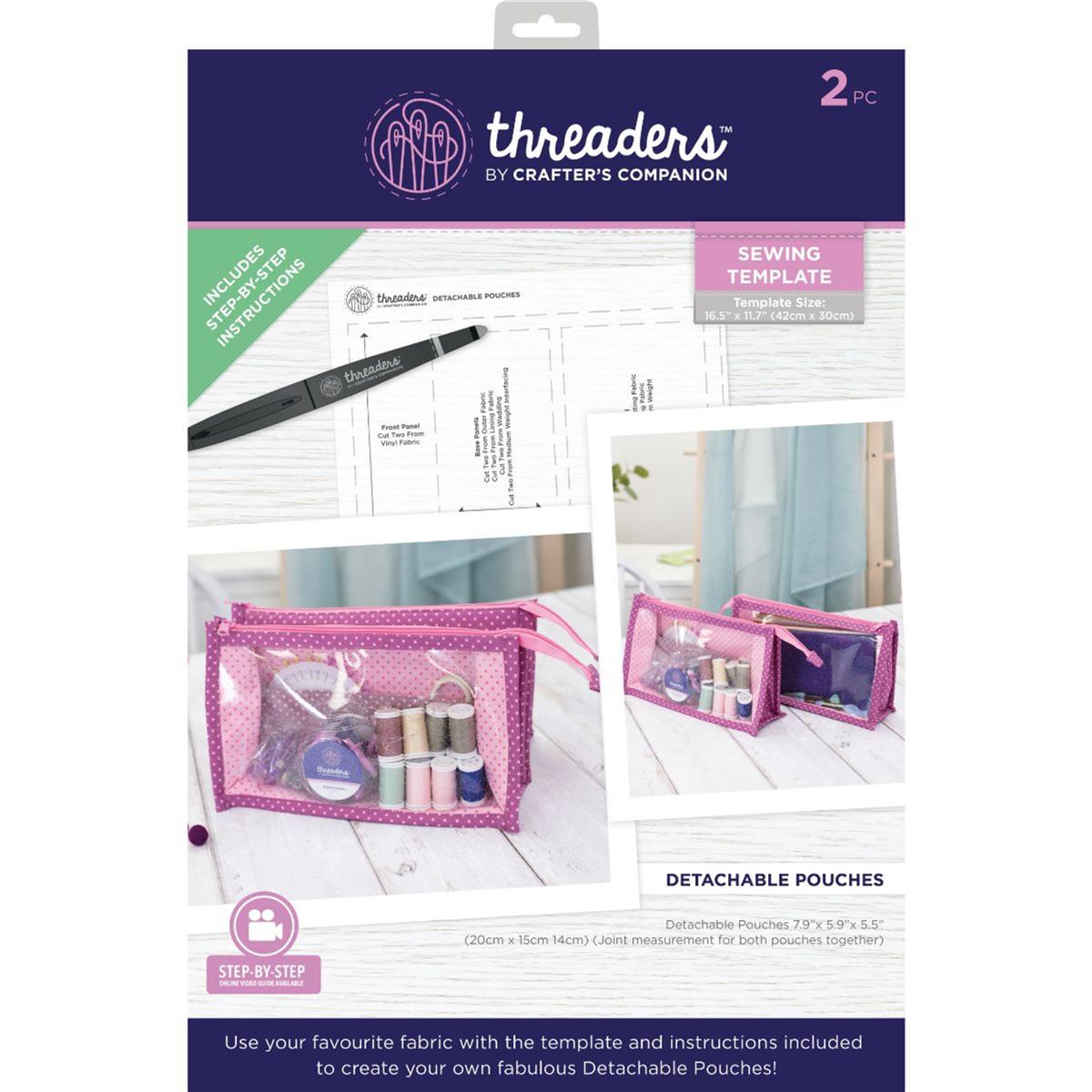 Threaders Sewing Templates Detachable Pouches SewingStreet