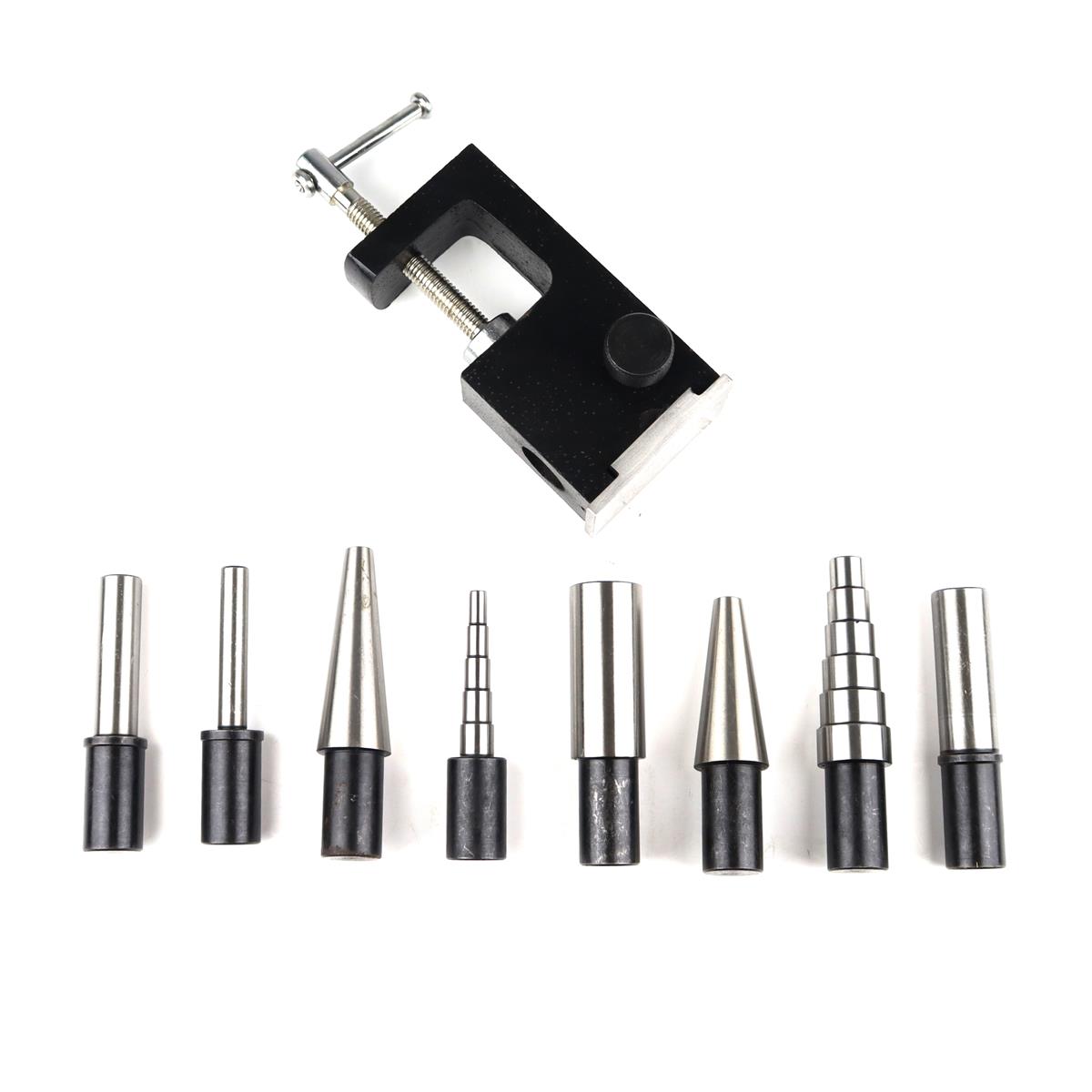 Bench Mandrel Holder with Anvil 8pc Mandrel Set JewelleryMaker