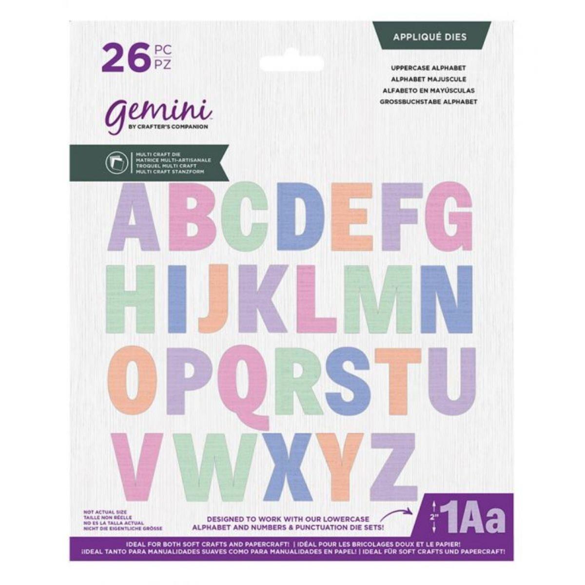 Gemini Multi Craft Dies Appliqué Uppercase Alphabet HobbyMaker