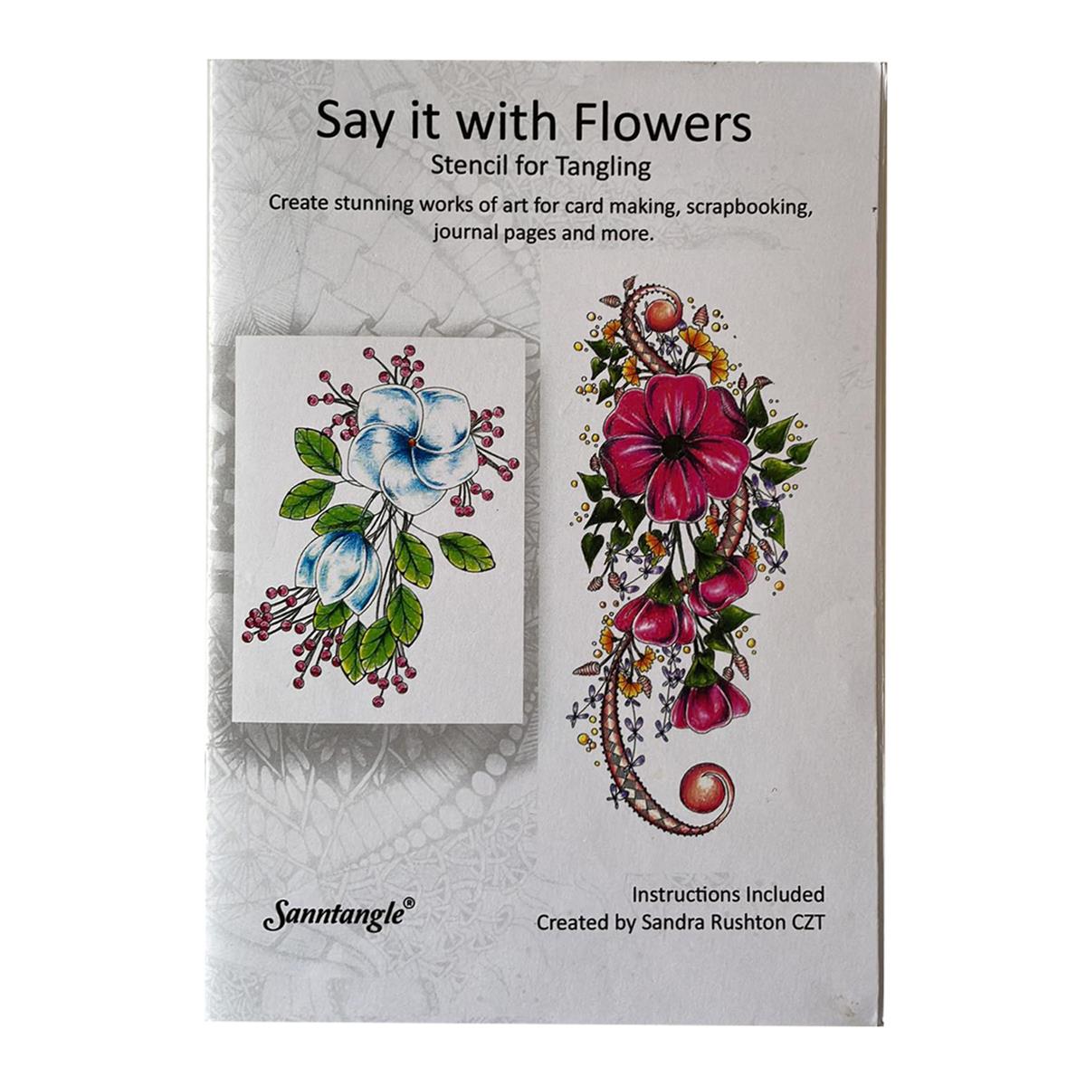 Sanntangle Say It With Flowers, x4 Flower Designs HobbyMaker